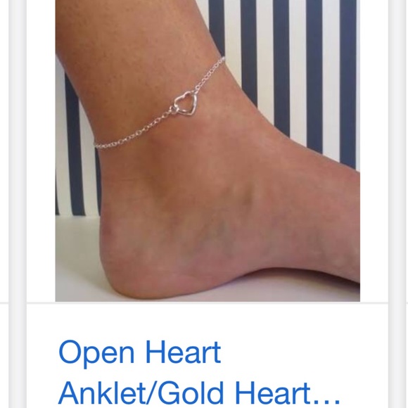 unknown Jewelry - NWT 14kt GOLD OPEN HEART ANKLET